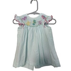 Castles and Crowns Smocked Girls Summer Seahorse Dress